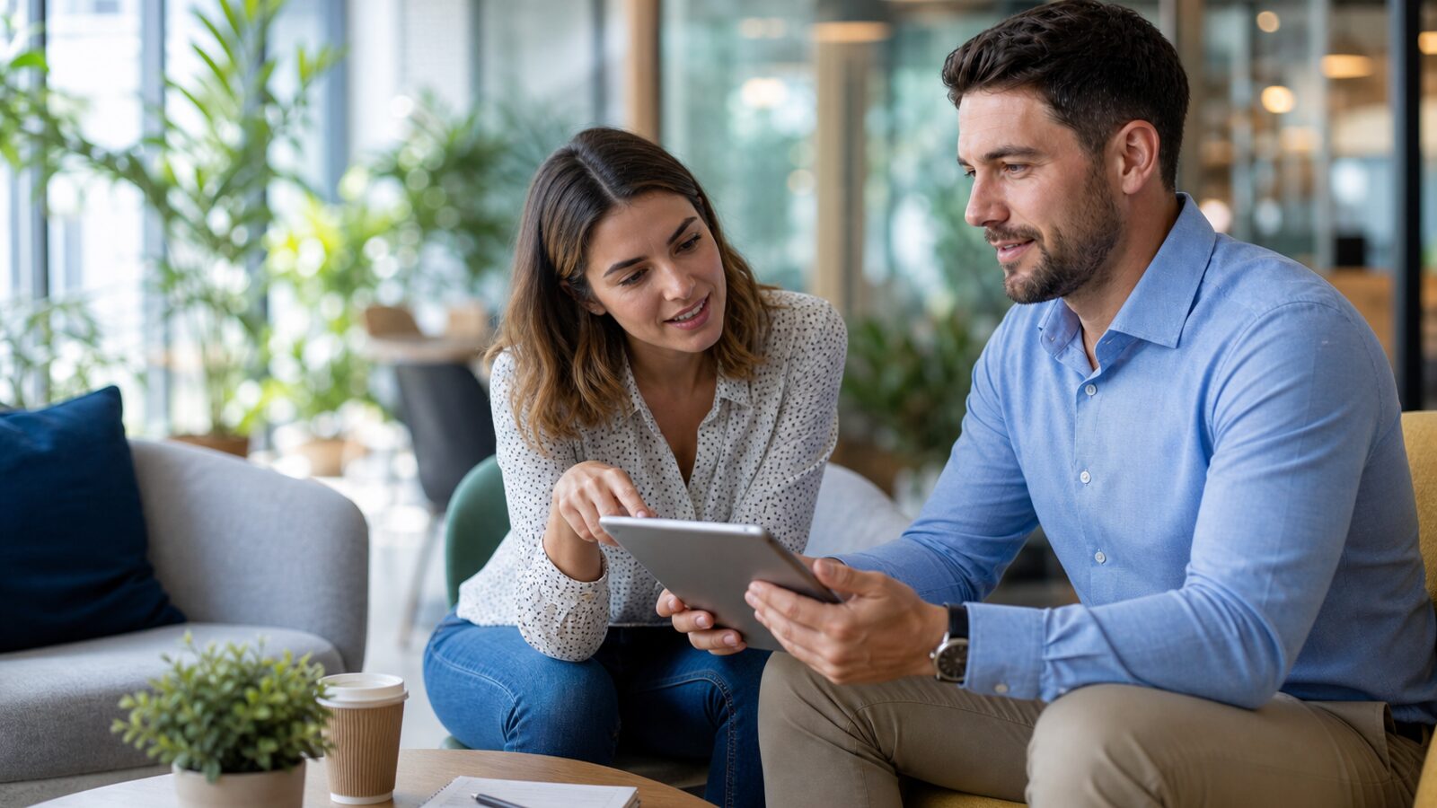Licensed health agent discussing exclusive under-65 individual coverage options