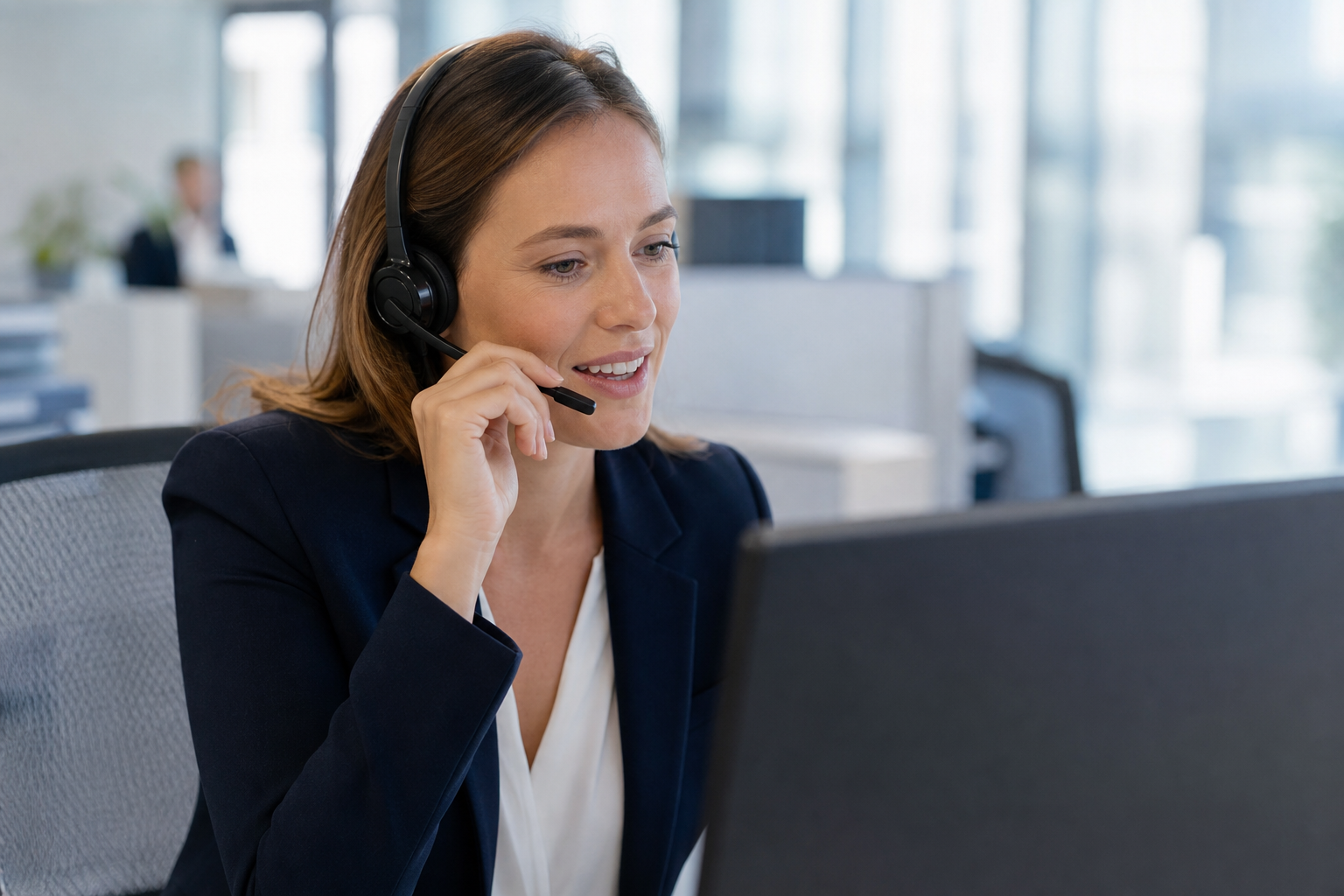 Licensed agent on a live transfer call
